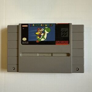 Super Mario World Super Nintendo SNES 1991‎ Authentic Game Cartridge Not Tested